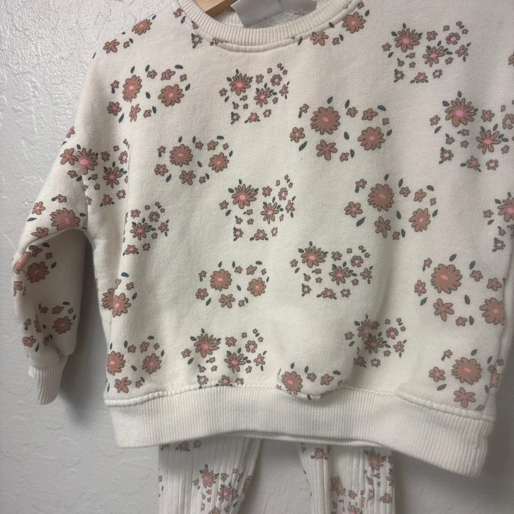 $30 ADD ON zara cream floral‎ set 18-24M 2-3Y cotton on baby gap h&m sweatshirt